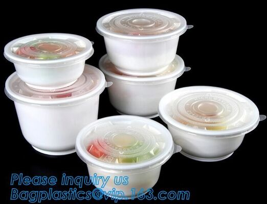 buy Pp Round disposable cheap high quality plastic bowl with lid,disposable package PP new plastic salad food bowl with seal online manufacturer