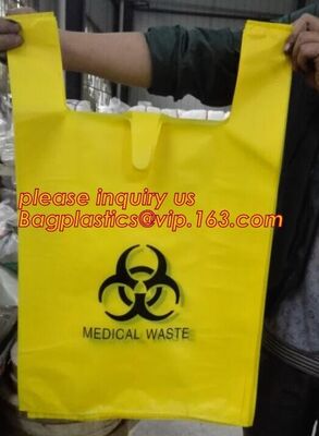 buy disposable hospital medical waste garbage Biohazard bag, PE biohazard eco bag, biohazardous refuse bag, bagplastics, bag online manufacturer
