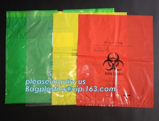buy Biohazard infectious plastic waste bags Dustbin liners, PE biohazard eco bag, Biohazard Bags for medical waste use, pac online manufacturer