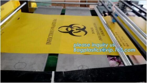 buy Clinical Waste Bag, Heavy Duty Sacks, PE biohazard eco bag, PE disposable Lab bag/Medical waste bag/Biohazard bag on rol online manufacturer