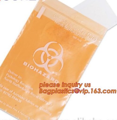 buy 3-wall Biohazard Specimen Bags, Laboratory Specimen Transport Bags, Two Pocket Specimen Bag, bagplastics, bagease, pac online manufacturer