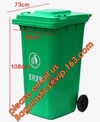 buy Plastic Wheeled Trash Can Outdoor urban facilities color coded waste bin, Outdoor no wheels trash bins, BAGPLASTICS PAC online manufacturer