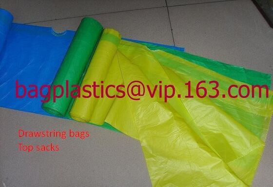buy Heavy Duty Biodegradable drawtape, plastic drawstring heavy duty garbage trash roll bag,closure drawtape bag for garbage online manufacturer
