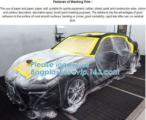 buy Drop Film Roll Overspray Disposable Table Cloth Cover, Drop Film Roll With High Temperature Resistance Masking, Tape online manufacturer