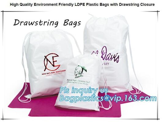 buy Biodegradable Environment friendly LDPE Plastic bags with DRAWSTRING closure bags, backpack, drawtape bag, essentials online manufacturer