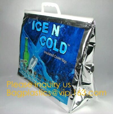 buy China supplier custom Aluminium foil insulated thermal lunch cooler bag big ice bag for frozen food and lunch bagease online manufacturer