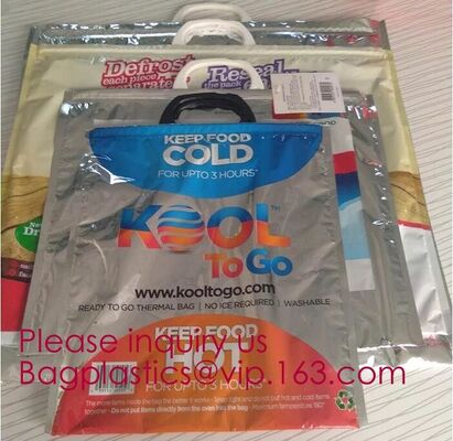 buy Custom Packing Aluminum Foil Zip-Lock Grocery Handle Thermal Insulation Cooler Bag For Outdoors,Promotional Insulated La online manufacturer