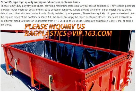 buy extra lagrge woven PE drawstring dumpster container 20 yard drawstring black dumpster container liners for bagplastics online manufacturer