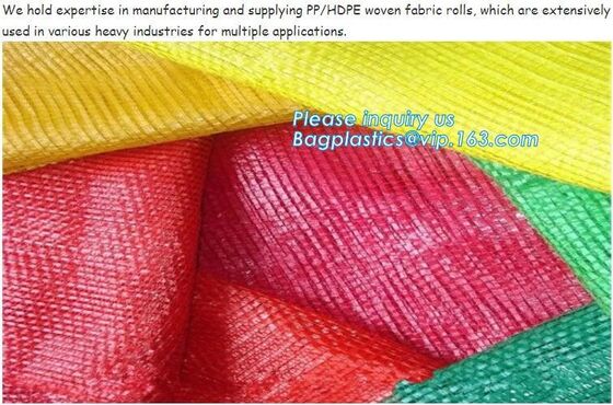 buy 45*75cm Orange Russia PE Knitted plastic raschel leno mesh packing bags for Agriculture fruit vegetable onion garlic cab online manufacturer