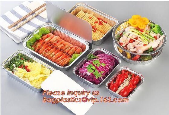 buy Takeaway box aluminium foil food container,Take Away 250ml ALUMINIUM FOIL CONTAINERS with LIDS,no-wrinkle baking alumini online manufacturer