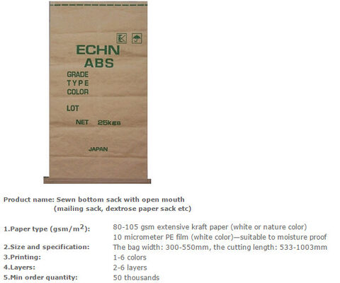 buy CHARCOAL, ANIMAL FEED, DEXTROSE, MEDICINE, SUGAR, WHEAT, RICE, GRAIN, FOODSTUFF PAPER SACKS online manufacturer