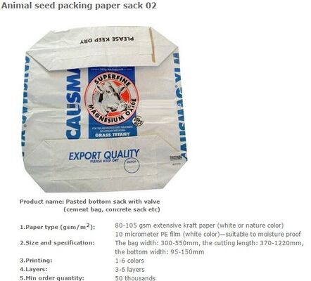 buy Animal seed packing paper sac, BBQ fuel packing bag, Animal seed packing paper sack, CHARCOAL, ANIMAL FEED, DEXTROSE, ME online manufacturer