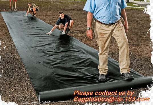buy Construction Builder Film Waterproof Dampproof Clear / Black Plastic Poly Film Rolls PVC EPDM PONDS LINER Geomembrane online manufacturer