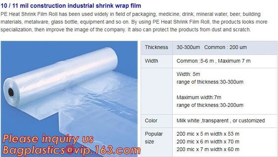 buy hot sale construction plastic film,10 / 11 mil construction industrial shrink wrap film,Construction Builder's Film pack online manufacturer