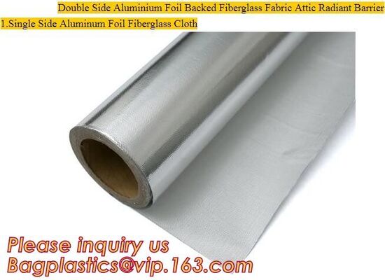 buy Double side Aluminium foil backed fiberglass fabric attic radiant barrier cloth,aluminium foil woven cloth, bulding mate online manufacturer