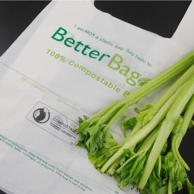 buy 100%Biodegradable And Compostable T-Shirt Bags/Vest Carrier PE Plastic Bag, Vest Carrier Plastic T-Shirt Shopping Bag online manufacturer