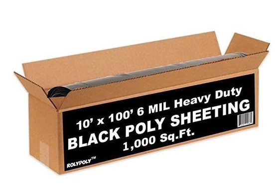 buy Weed Barrier, Concrete Moisture, Vapor Barrier, Construction Film, Lumber Tarp, Ground Cover Plastic Sheeting Roll 6 MIL online manufacturer