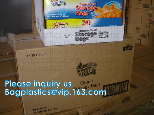 Double seal Zipper Food Storage Bags, Custom Packaging Products Storage Bags CORN STARCH ZIPPER BAG