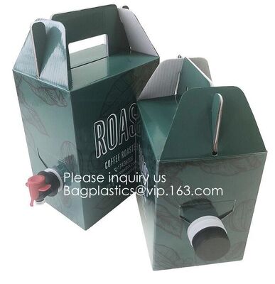 buy Recycled eco friendly Customized logo 1L/2L/3L/5L/10L bag in box with valve for water stand up coffee spout pouch online manufacturer