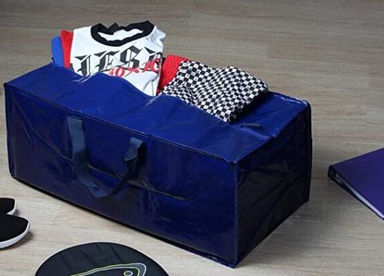 buy Travel Tote Should Handle Bags, Grid Bag With Zipper 160 GSM Big PP Laminated Non Woven Zipper Bag Large Luggage Bag online manufacturer