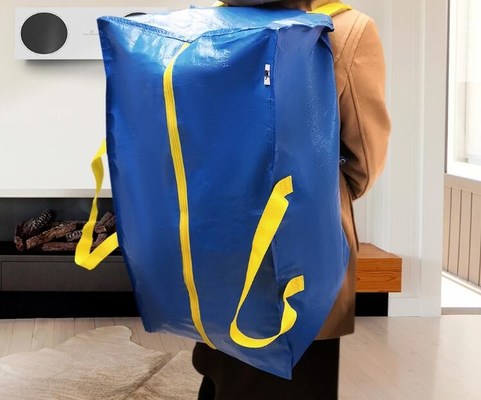buy Waterproof Large Luggage Garment Bag PP Polypropylene Moving Bag Portable Storage Woven Carry Duffle Bag With Zipper online manufacturer