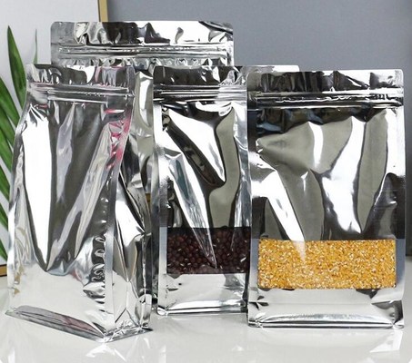 buy Aluminum Foil Stand Up Packaging Bags Mylar Airtight Zipper Pouches Smell Proof Coffee K Tear Notch Pack Food Grad online manufacturer