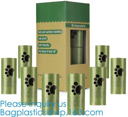 buy Cornstarch 100% Compostable Biodegradable Dog Poop Bags, Dispenser With Recycle Waste Bag/Compostable Dog Waste Bags online manufacturer