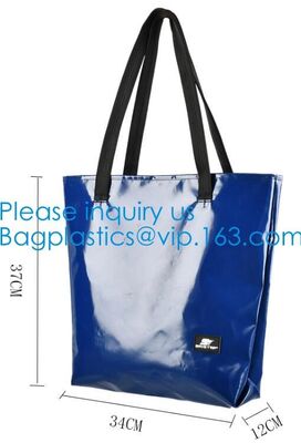 buy 1000D Waterproof PVC Tarpaulin Customized Shopping Bag, Daily Women Shoulder Tote Bags Wholesale Price online manufacturer