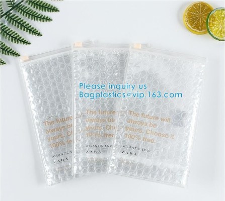 buy Metallic Foil Film PE Film PE Bubble Cosmetics Reclosable Ziplockk Zipper Bubble Bag 100% Eco-Friendly Waterproof online manufacturer