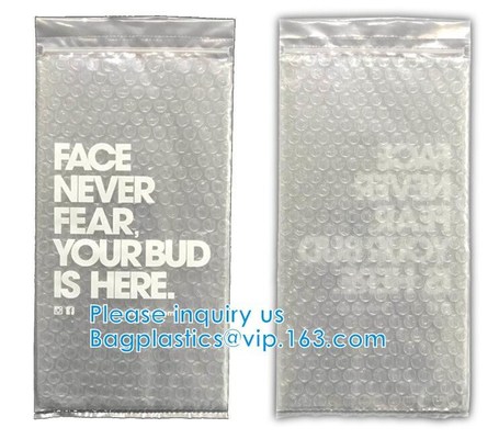 buy Bubble Bags Zip Padded Pouch For Beauty Skin Care Slider Zipper Lock Bag Colored Customized PVC Slider Zipper Bubble Bag online manufacturer
