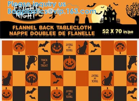 buy Vinyl Christmas Happy Halloween Banquet Event & Party Supplies Decoration Ployester Tablecloths Table Cover picnics online manufacturer