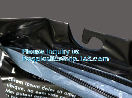 buy Biodegradable Self Adhesive Zipper Hanger Hook Bags For Garment, Underwear Hanger Hook Zipper Bags online manufacturer