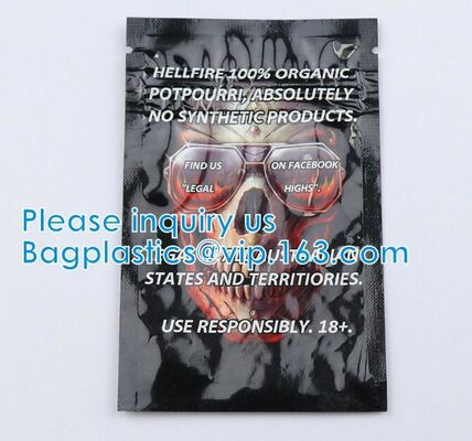 buy Herbal Medical Packaging Bag Smell Proof Aluminum Foil Resealable Herbal Tea Ziplockk Pouch Bag online manufacturer