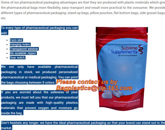 Seasoning powder flour condiment plastic stand up pouch soup spice