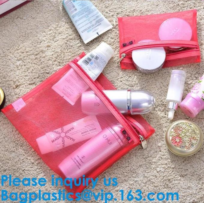 Cheap Cosmetic Bag Nylon Mesh Zippered Bag Makeup Organizer Bag,Women