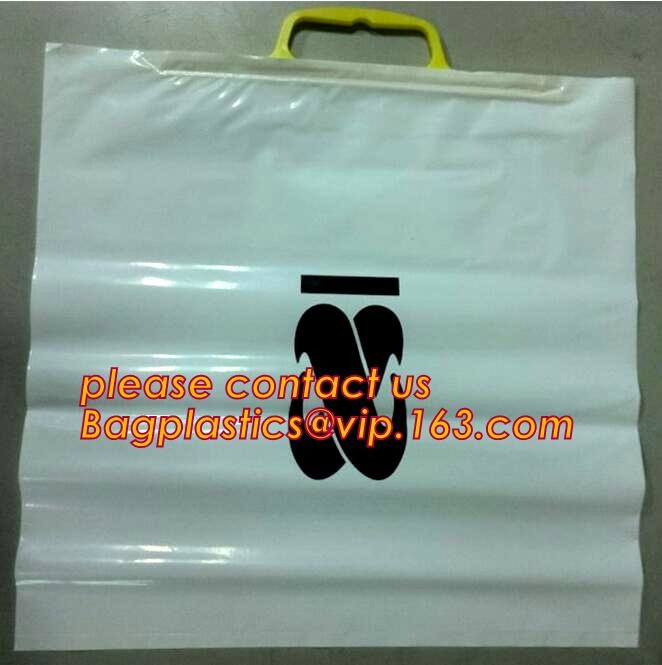 Plastic hanger bag poly bags with hanger,zipper top sealing and button