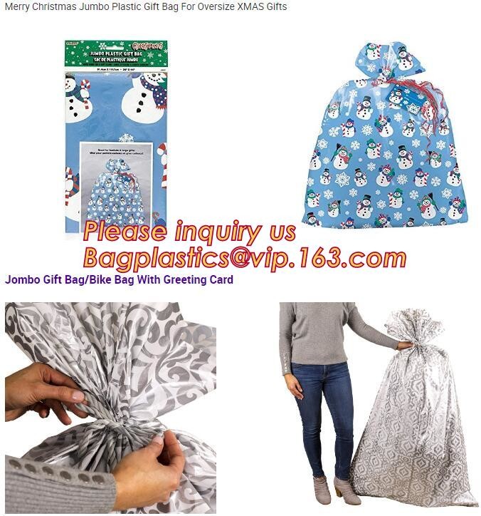 bike christmas wrapping bag