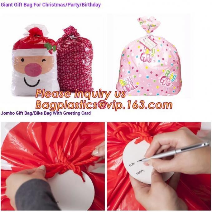 bike christmas wrapping bag
