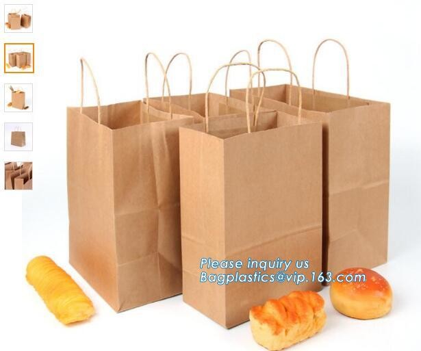 Download Cheap customized cute bread coffee kraft paper bag craft ...