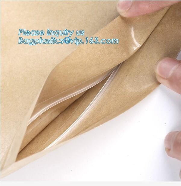 Download zipper. k, Custom printed paper bread bags use for food packaging,Open Top Kraft Paper Laminated ...