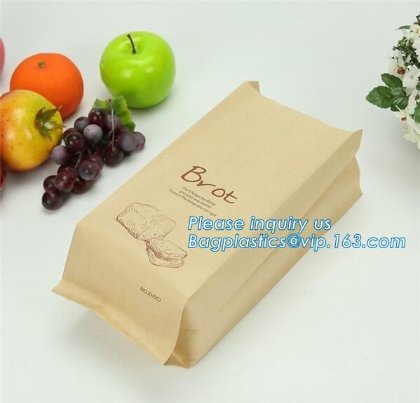 Download Low cost 120gsm food grade white kraft paper sos bottom bread wheat flour packaging paper bag ...