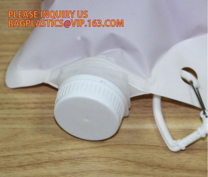 FDA approved stand up clear liquid spout pouch/Wine bag with spout tap