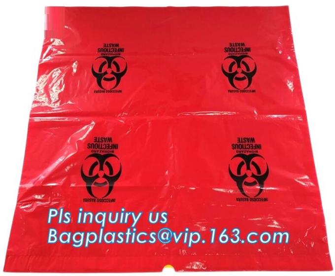 30 Gallon 33" X 40" Red Isolation Infectious Waste Bag / Biohazard Bag
