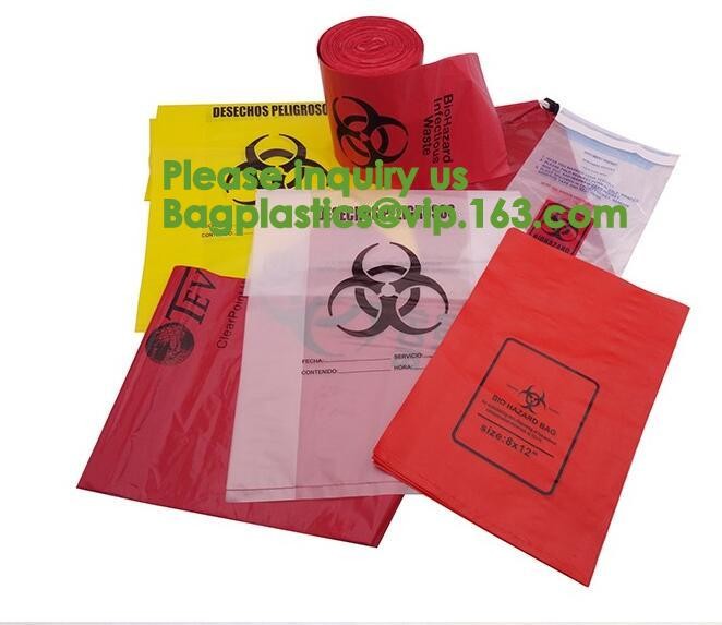 Biohazard Specimen Zip Top Bag Stock and Custom Plastic Bags