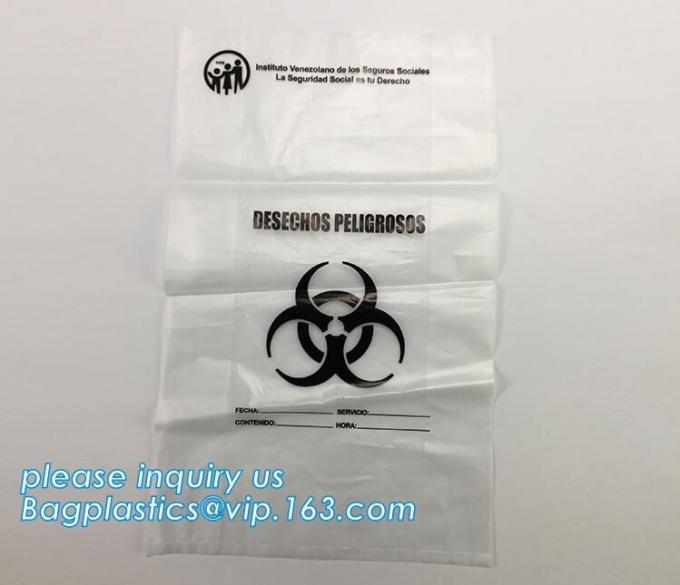 Biohazard Specimen Zip Top Bag Stock and Custom Plastic Bags