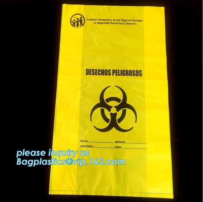Biohazard Specimen Zip Top Bag Stock and Custom Plastic Bags