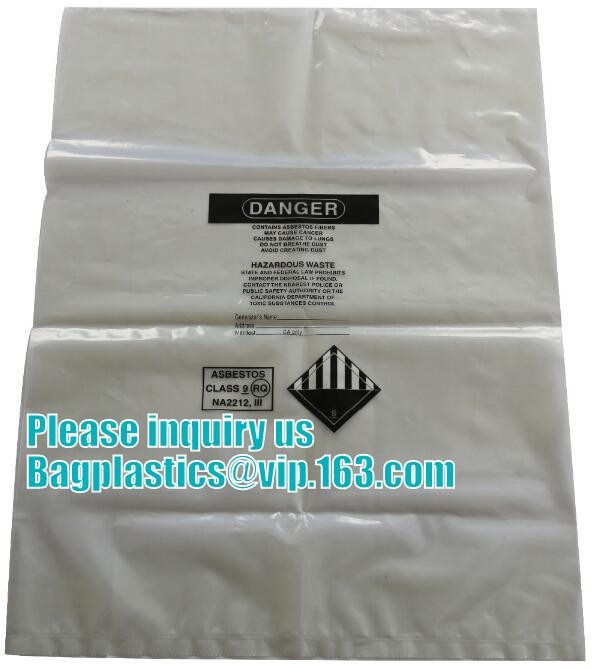 Disposal Asbestos Waste Bags ,Plastic Bags for Asbestos fibers,asbestos