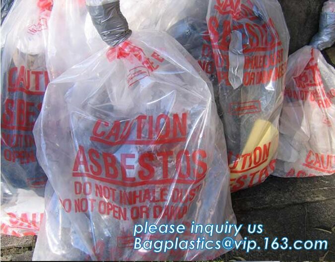 Heavy Duty Construction Plastic Asbestos Bag Waste Bag,Heavy Duty