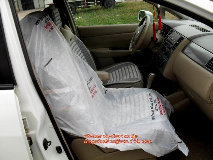 Interior Protection 130*80cm Plastic Car Seat Covers Disposable Car Seat Covers On Dispensing