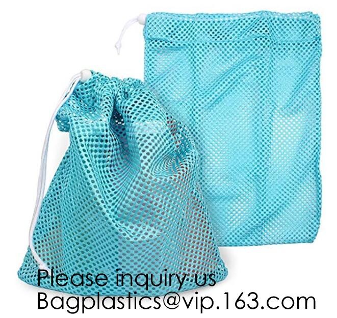 Heavy Duty Laundry Nylon Mesh Stuff Bag With Sliding Drawstring,Durable